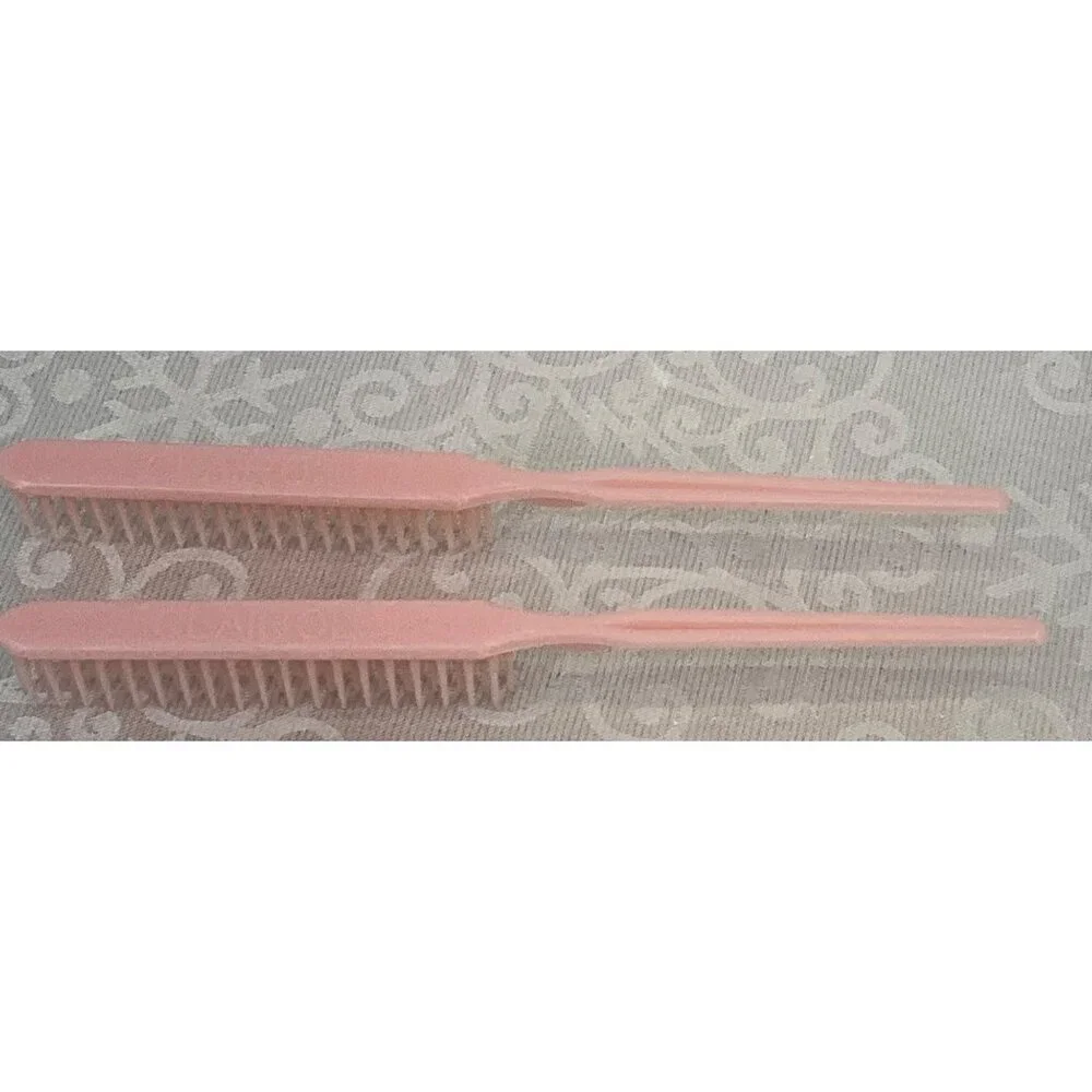 Vintage Clairol Pink Teasing Brush Set‎ of 2